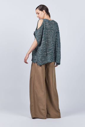 Baylee Poncho | Jade Green Melange