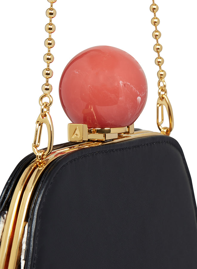 Josephine Ball Frame Calfskin Leather Bag