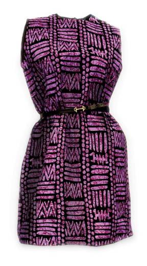 Ajah New Collection Drop2 - 1960s-Inspired A-Line Shift Dress In Batik Cotton