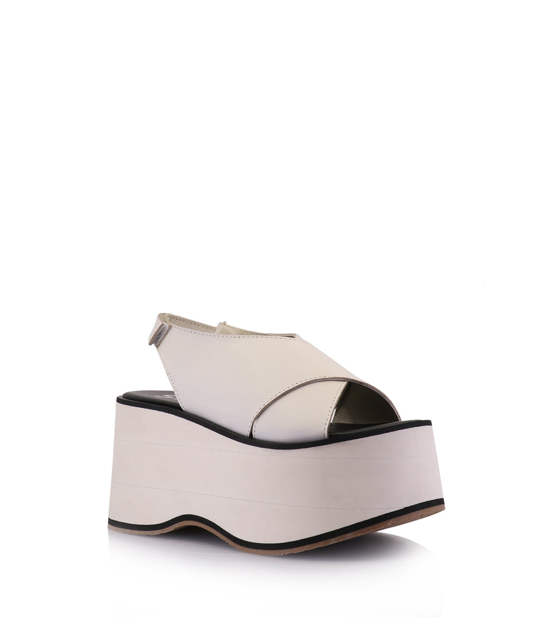 Crossover Eco Leather Platform Sandals Dosha