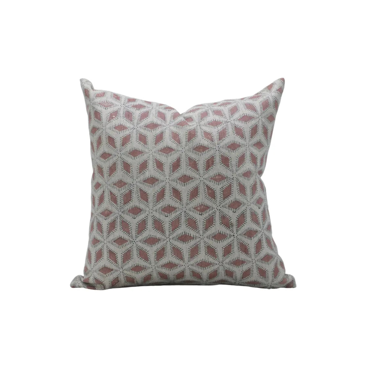Indian Block Desgin Linen Blend Cushion Cover - Shatkon