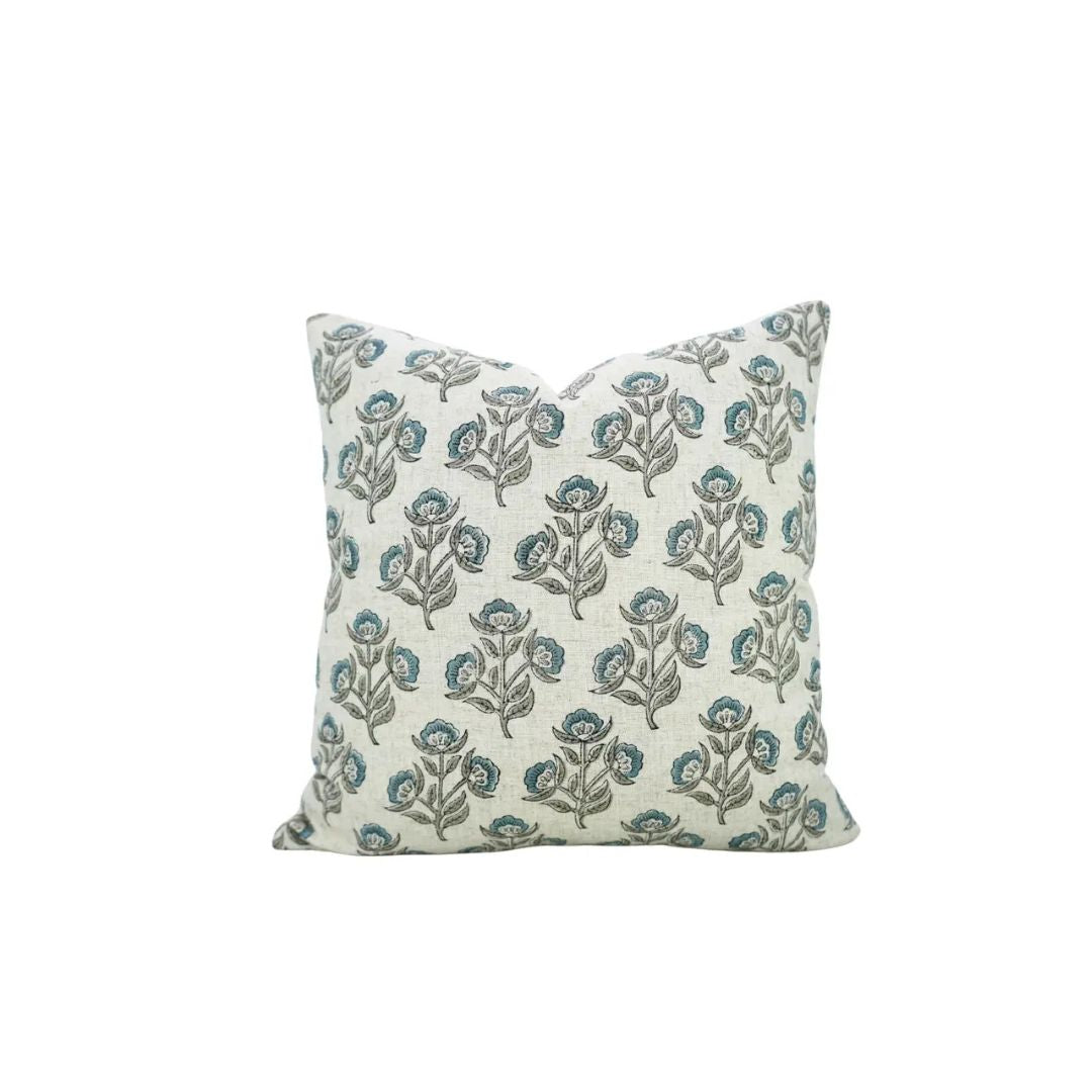 Classic Boho Hand-Made Block Viscose Linen Pillow Cover- Beal Patra