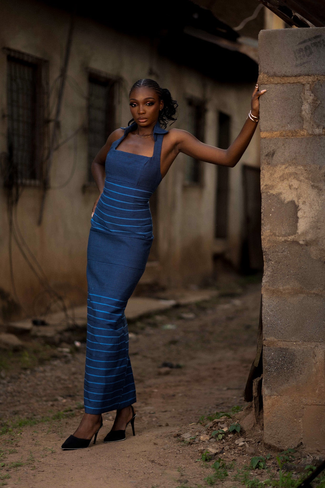 Irisi Halter Neck Maxi Dress