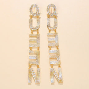 QUEEN Letter Earrings