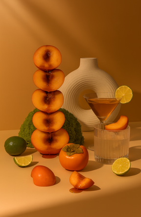 Limpopo Peach Scented Candle with Wood Wick