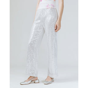 TYRA SILVER SEQUINS PANTS