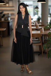 Black On Black Skirt Set - Bold & Classic