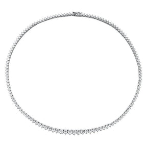 THE “LIZ” 3 PRONG GRADUATED TENNIS NECKLACE