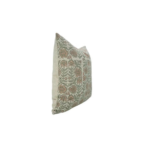 Classic Block Print Linen Blend Cushion Cover - Jaipuri Jaal