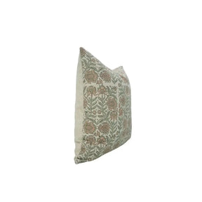 Classic Block Print Linen Blend Cushion Cover - Jaipuri Jaal