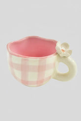 Ceramic Handmade Cup - Daisy Pink, 200ml