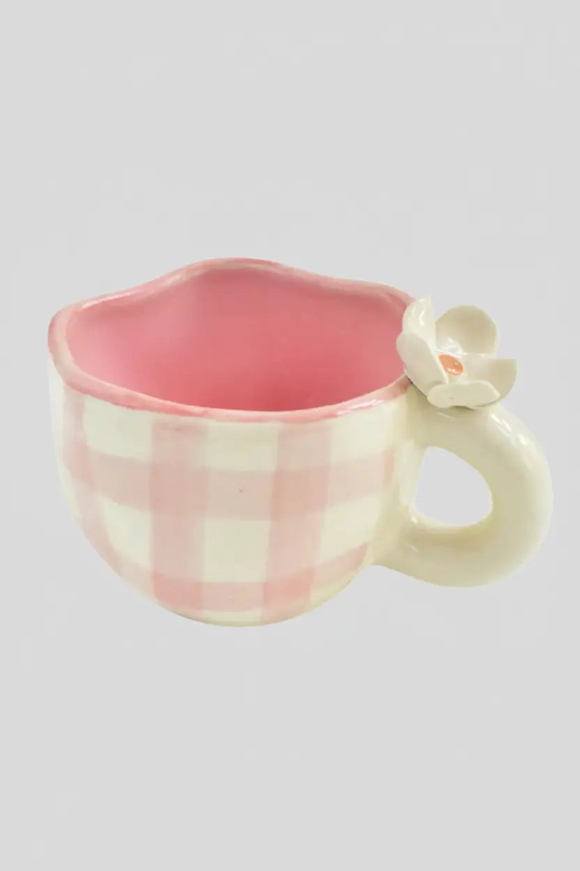 Ceramic Handmade Cup - Daisy Pink, 200ml