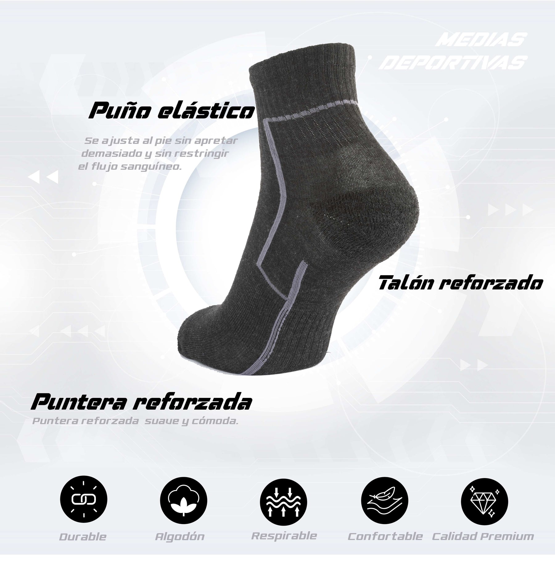 PACK DE 3 MEDIA TOBILLERA