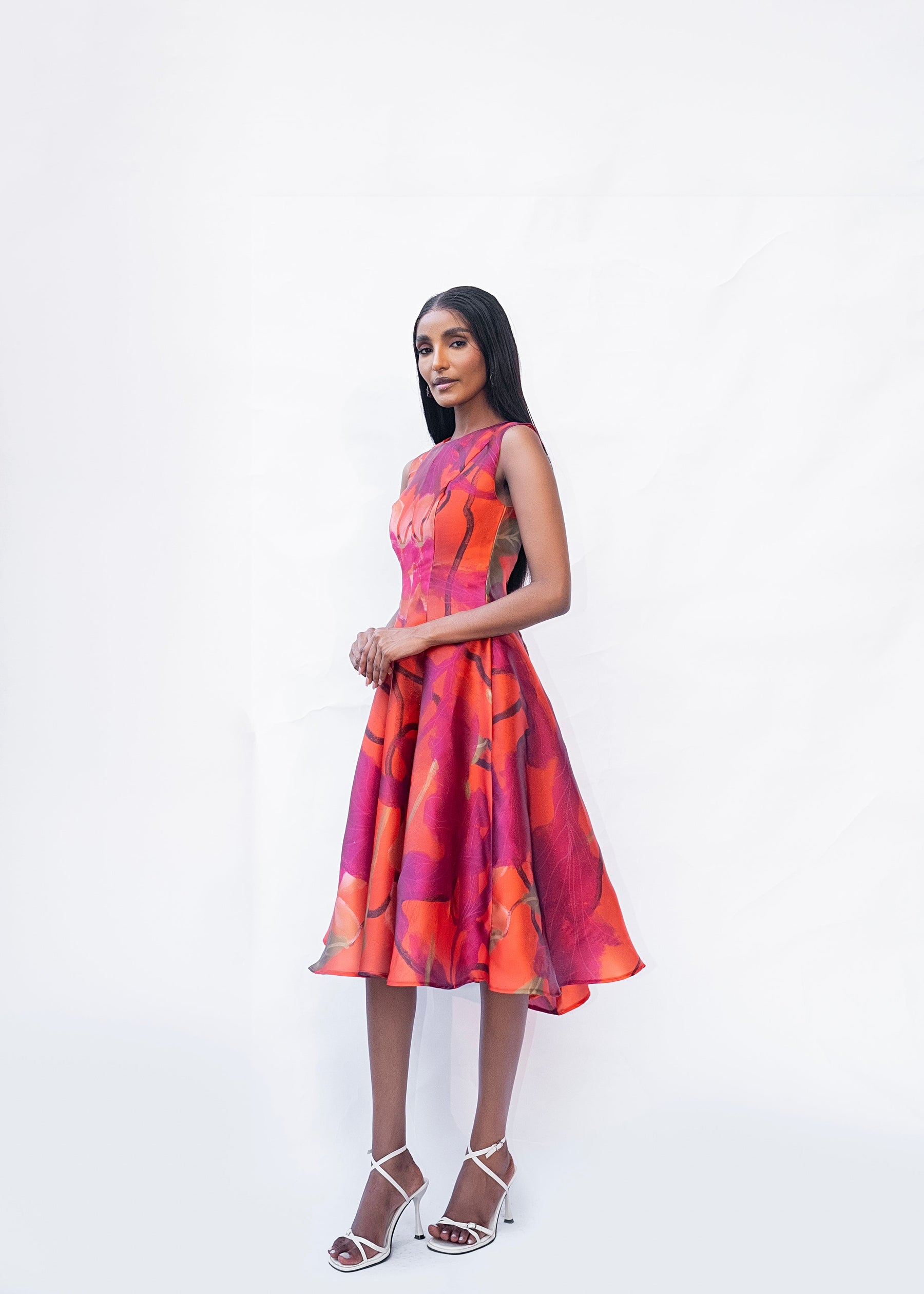 RAYA DRESS- ORANGE CALA
