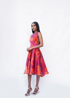 RAYA DRESS- ORANGE CALA