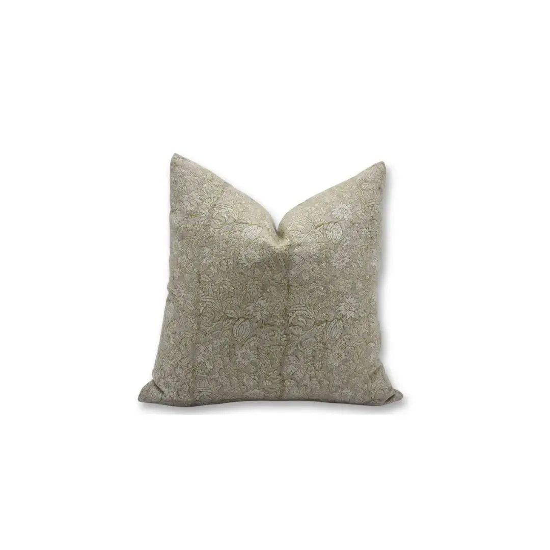 Floral DesignThick Linen Cushion Cover - Manikarnika