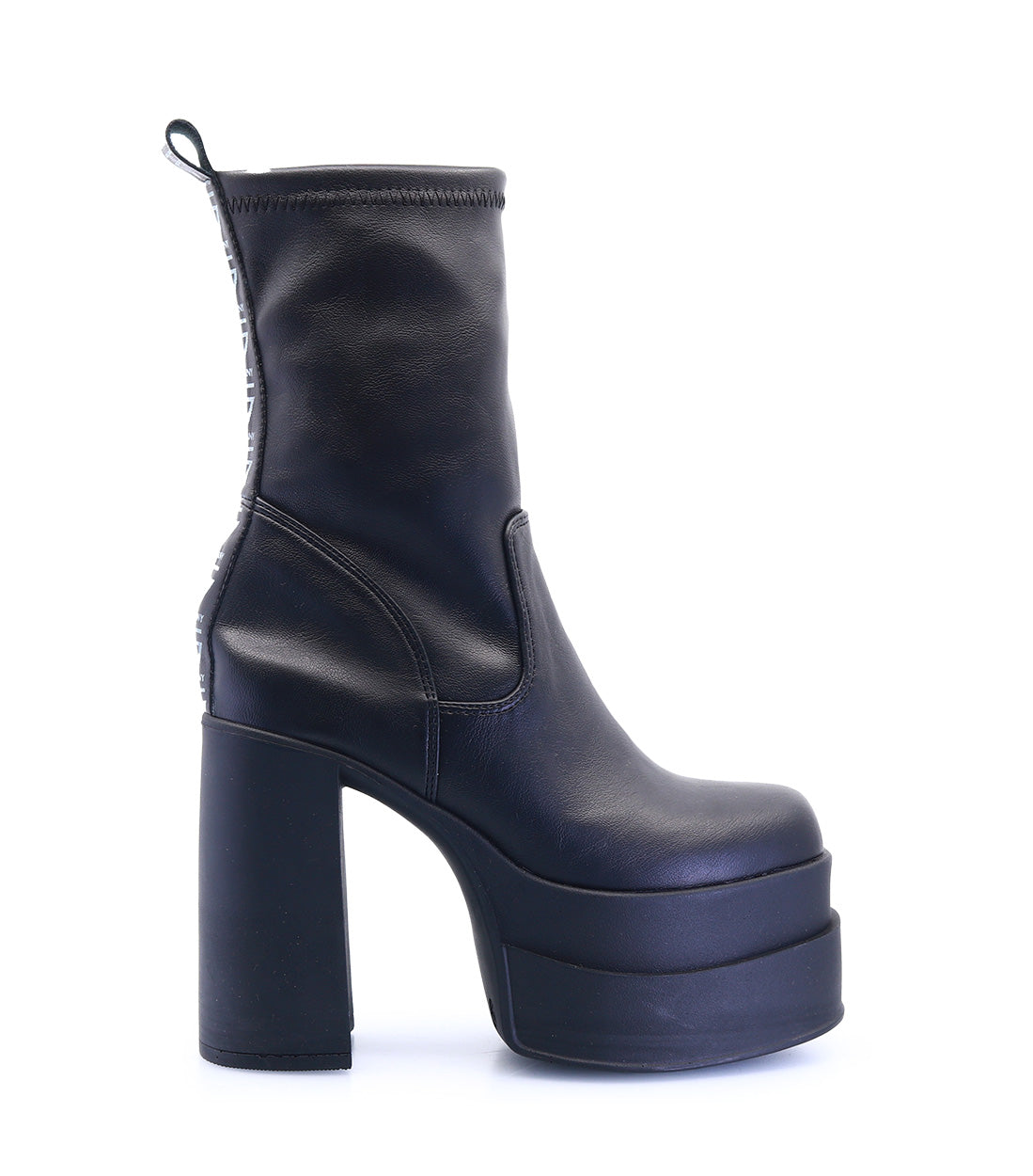 Chic Black Platform Booties Conte