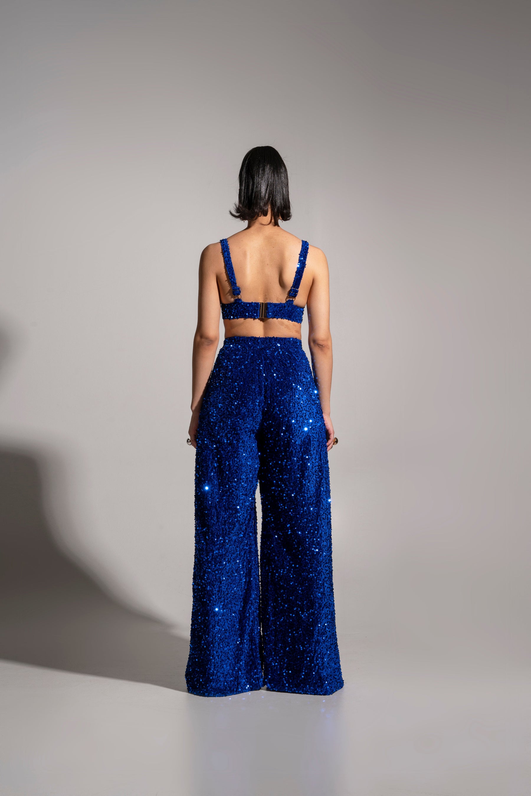 LIZA Sequin Pants in SAPPHIRE