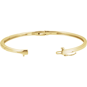 1/4 CT Natural Diamond Bangle 6" Bracelet in 14K Gold