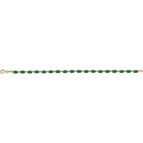 Lab-Grown Emerald Line Bracelet in 14K Gold