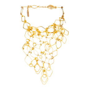 Abstract Link Net Necklace