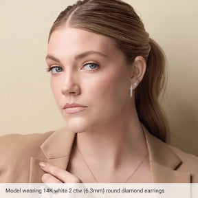 3 CT Lab-Grown Diamond Earrings in 14K Gold