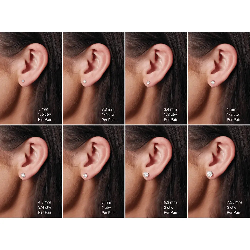 4 CT Lab-Grown Diamond Stud Earrings in 14K Gold