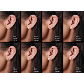 4 CT Lab-Grown Diamond Stud Earrings in 14K Gold