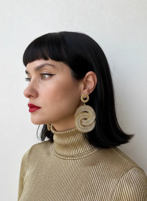 CRISSCROSSED CIRCLES EARRINGS