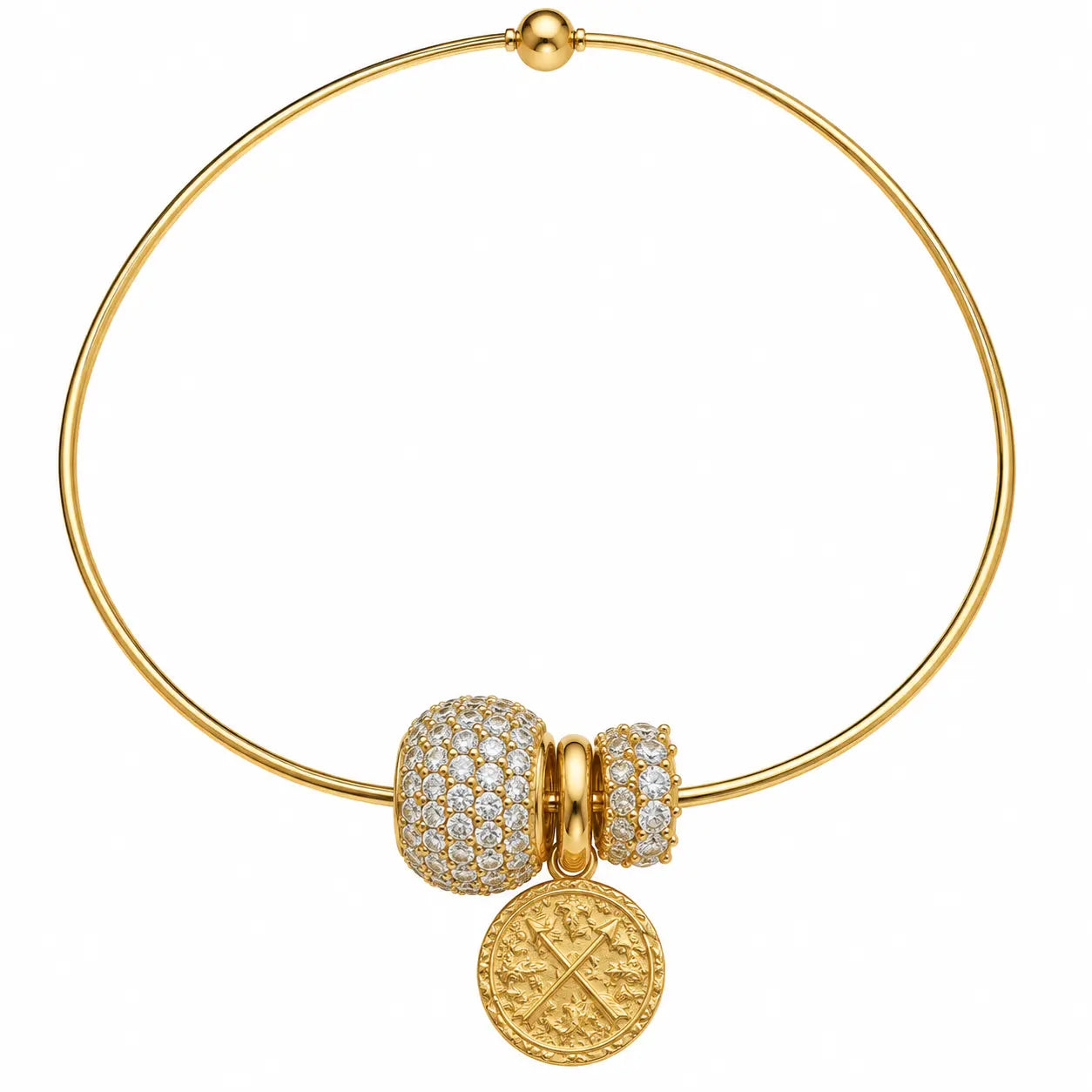 Gold Coin Charm Choker