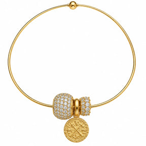 Gold Coin Charm Choker