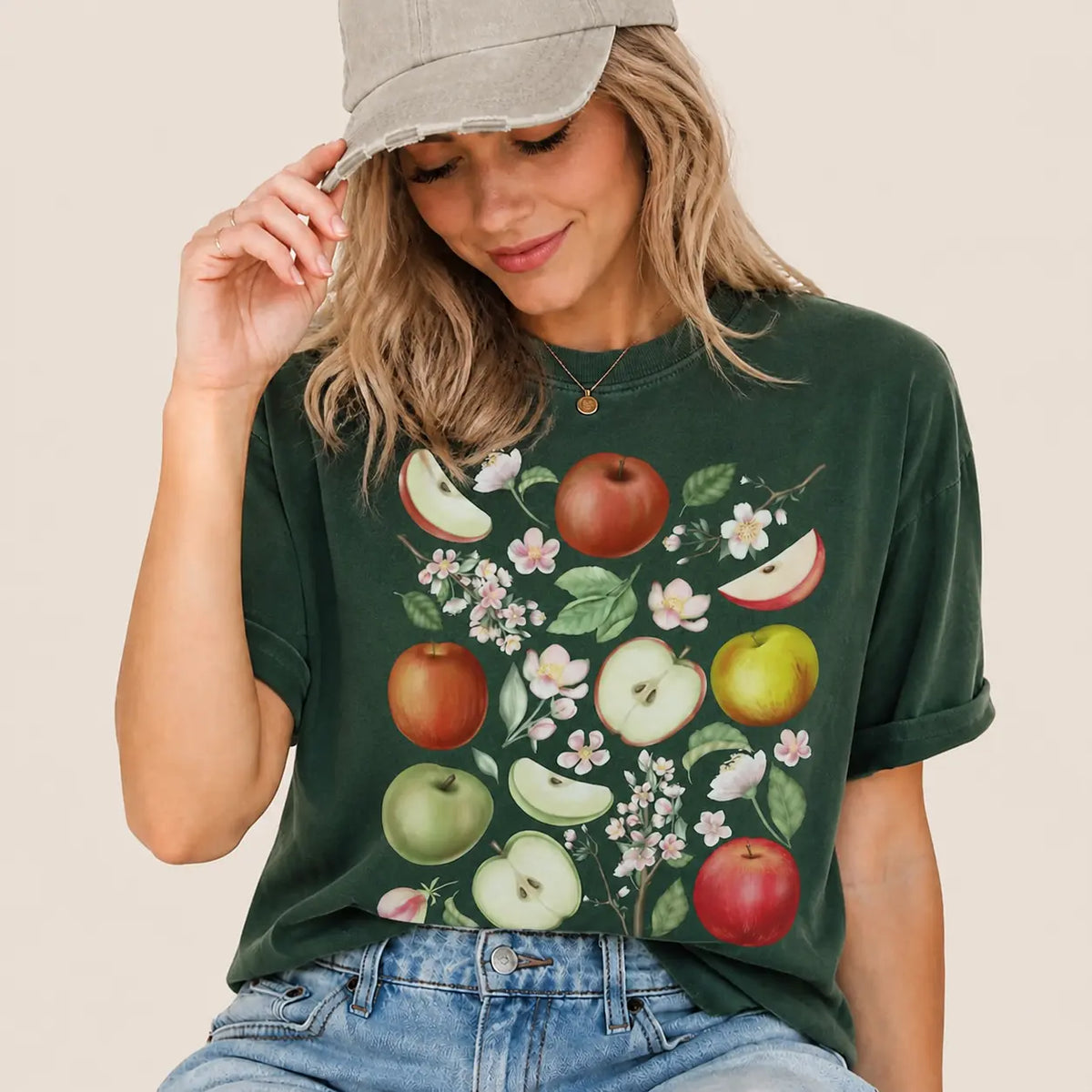 Botanical Apple Blossom Graphic Tee