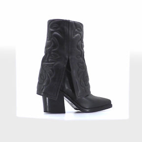 Stylish Black Western Ankle Boots Ami