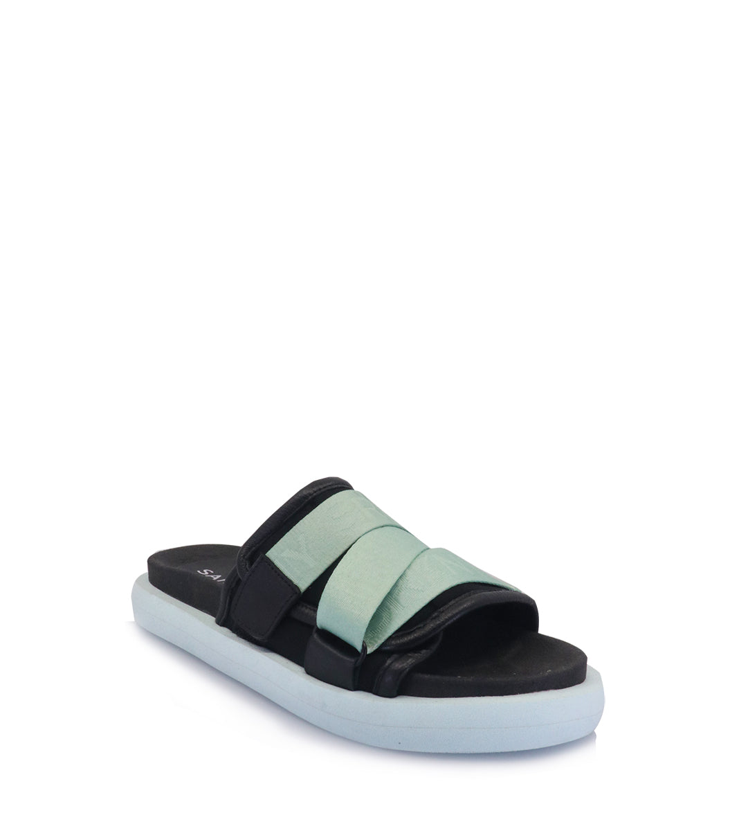 Eco-Friendly Sporty Slides with Velcro Straps Alu