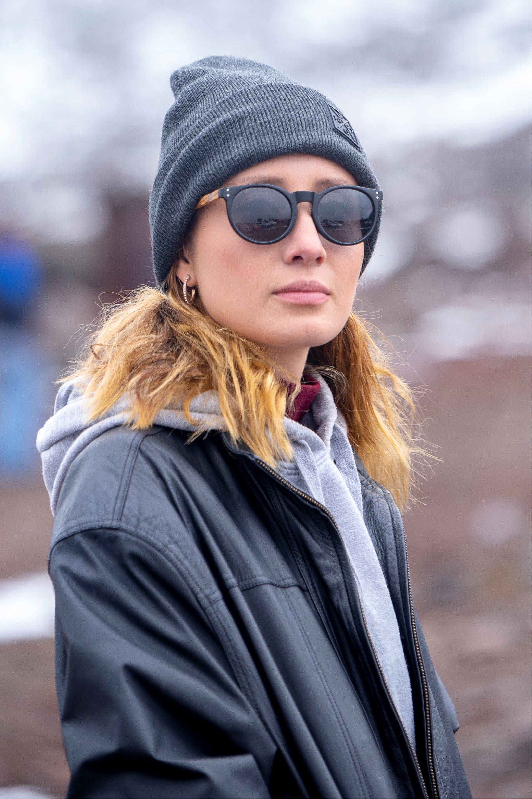 Matte Black Wooden Sunglasses - INTI