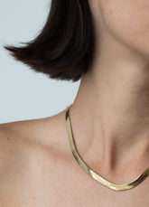 Gold Herringbone Necklace