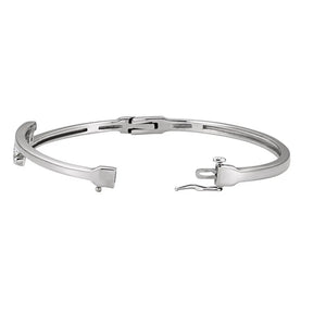 5/8 CT Natural Princess Cut Diamond Bangle in 14K Gold