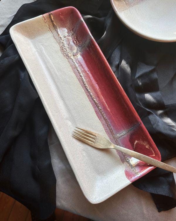 Mystic Horizon Artisan Rectangular Platter