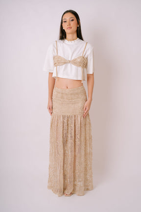 Cropped Lace Bikini T-Shirt