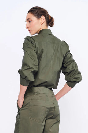 Bimba Puff Sleeve Blouse | Olive
