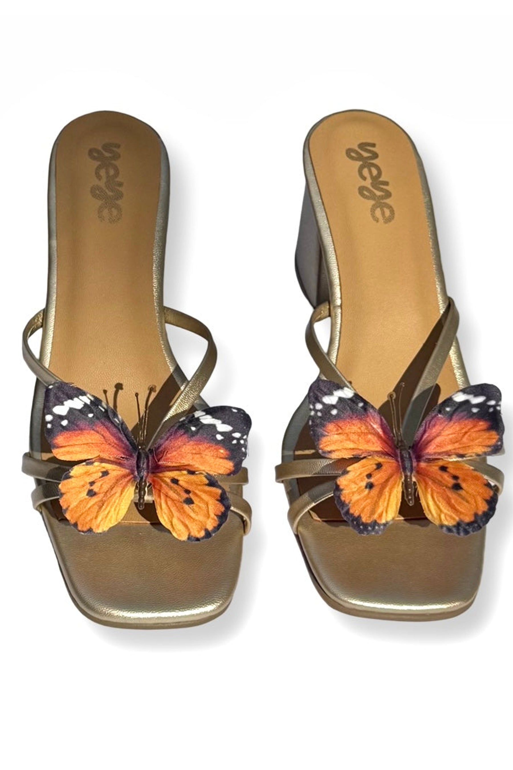 Monarca Butter Yellow Butterfly Heels