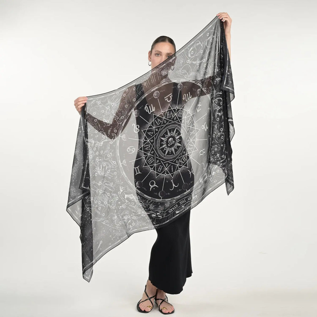 Zodiac Silk Chiffon Scarf