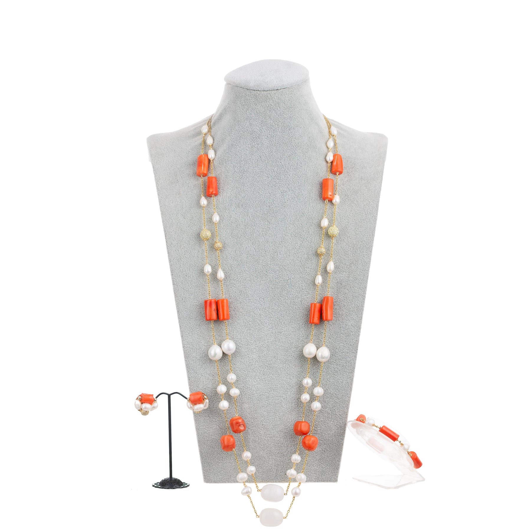 Abisola Necklace Set (Peach)