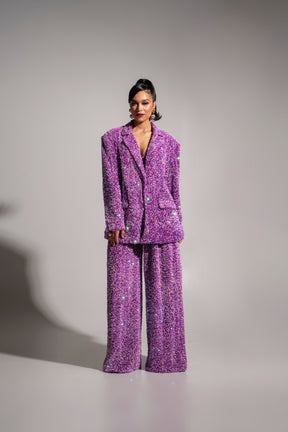 LIZA Sequin Blazer in ALEXANDRITE