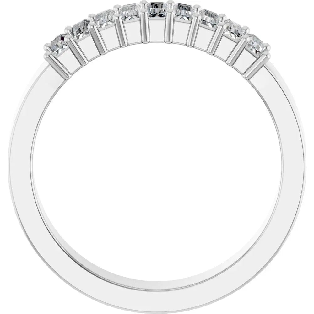 1/2 CT Lab-Grown Baguette Diamond Band in 14K Gold