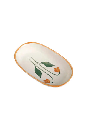 Handmade Ceramic Serving Bowl - Amber , 1.5 X 8 X 4 Inches (set Of 2)
