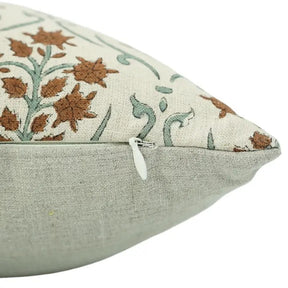 Artisan Hand Made Block Printed Pure Linen Pillow Cover - Vishal Pushp