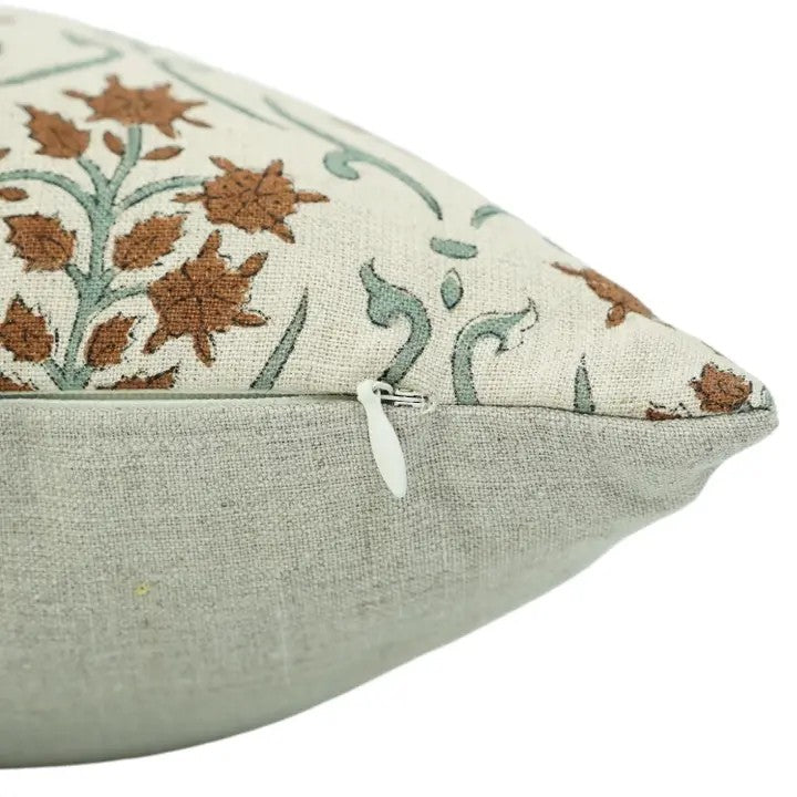 Artisan Hand Made Block Printed Pure Linen Pillow Cover - Vishal Pushp