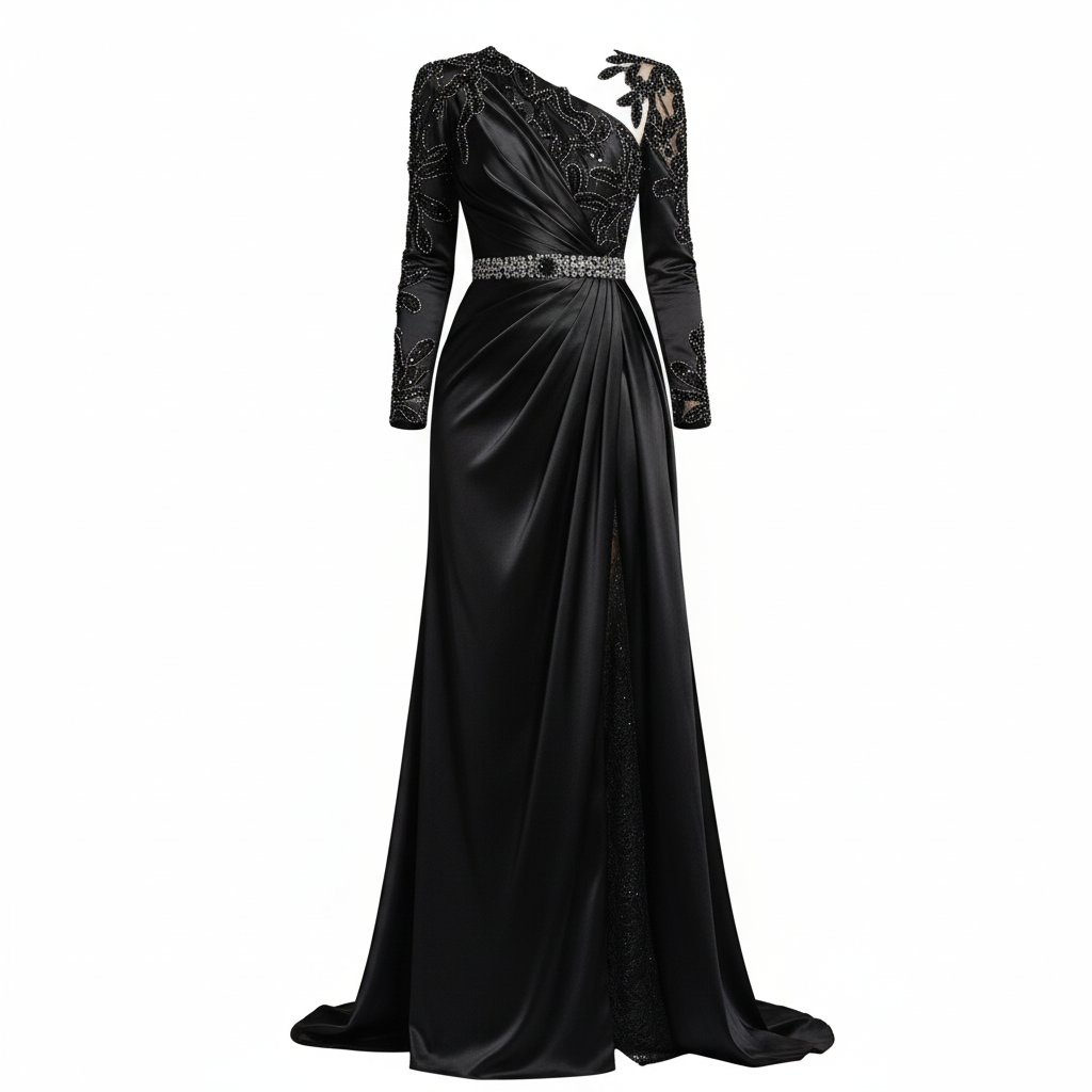 The Baroque Noir Gown