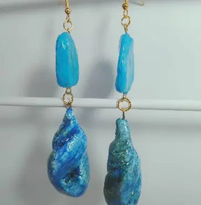 Atencao Sculptural Earrings - Artisanal Ceramic Gradient Series